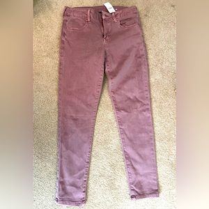 American Eagle Womens Size 10 Short Jegging Pink Mauve (rare) Stretch Skinny NWT